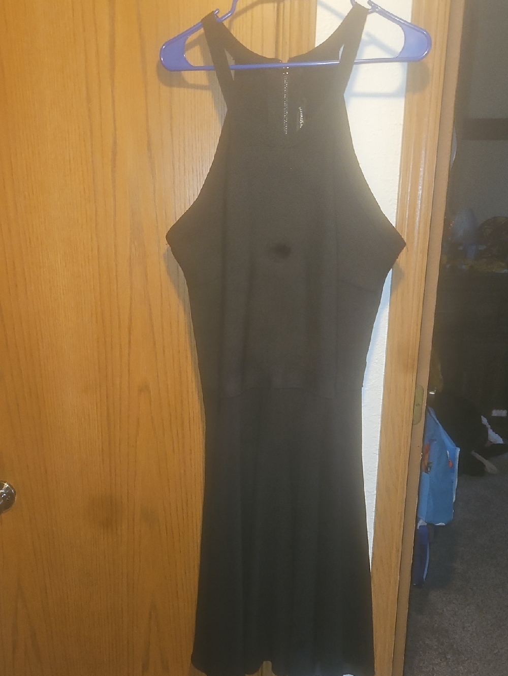 Ashley Stewart Black Halter Mini Dress